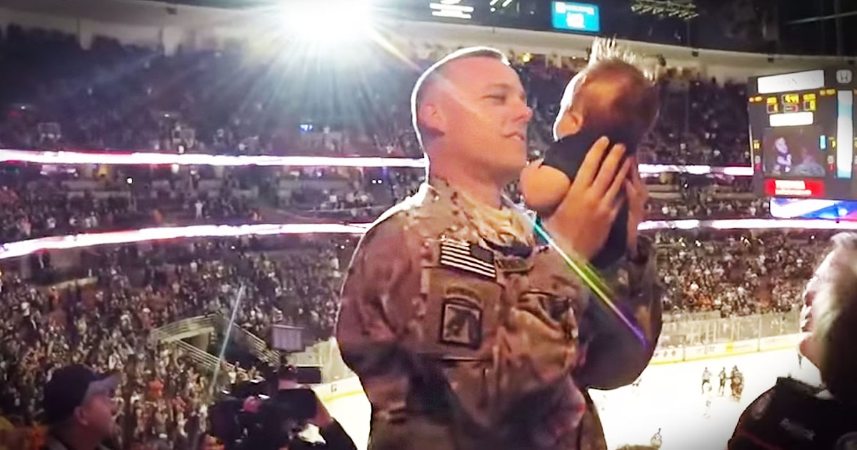 Soldier Surprises His Family And Meets His Son For The Very First Time